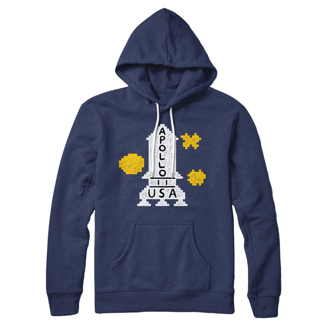 Apollo 11 Unisex Cotton Polyester Sweater Hoodie Pullover with Hood and Kangaroo Pocket